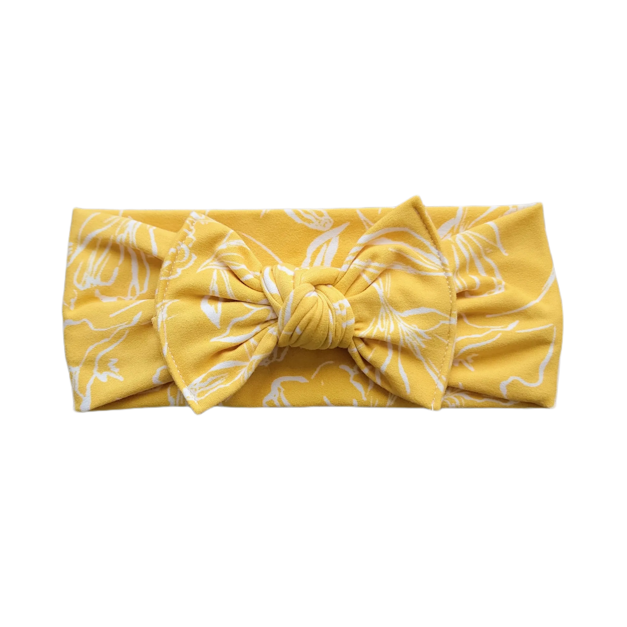 Bow Headband Yellow And White