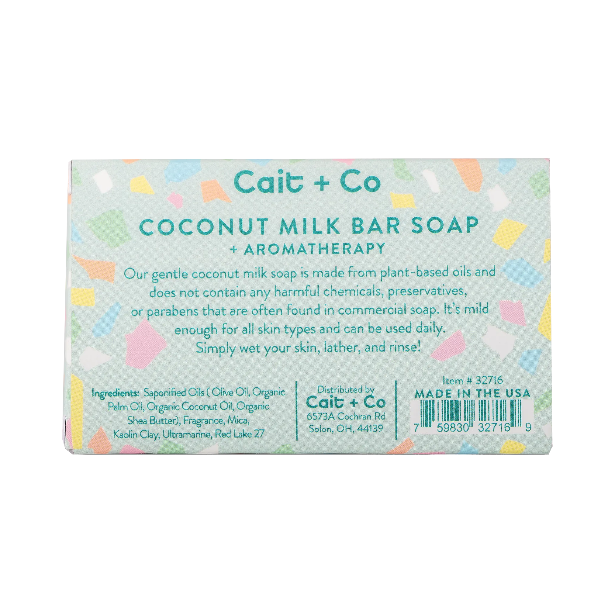 Cait & Co Turquoise Coconut Milk Bar Soap