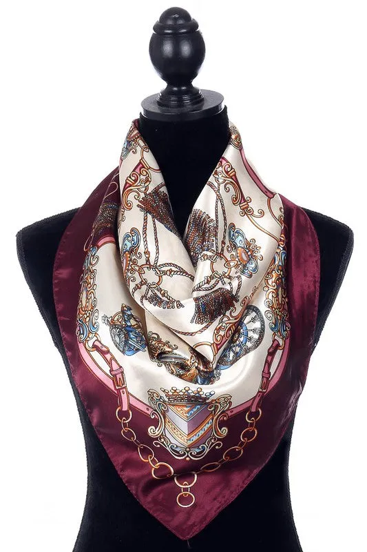 CapZone Royalty Horse & Carriage Silky Square Scarf