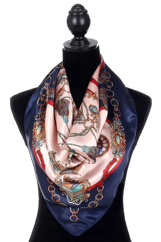 CapZone Royalty Horse & Carriage Silky Square Scarf