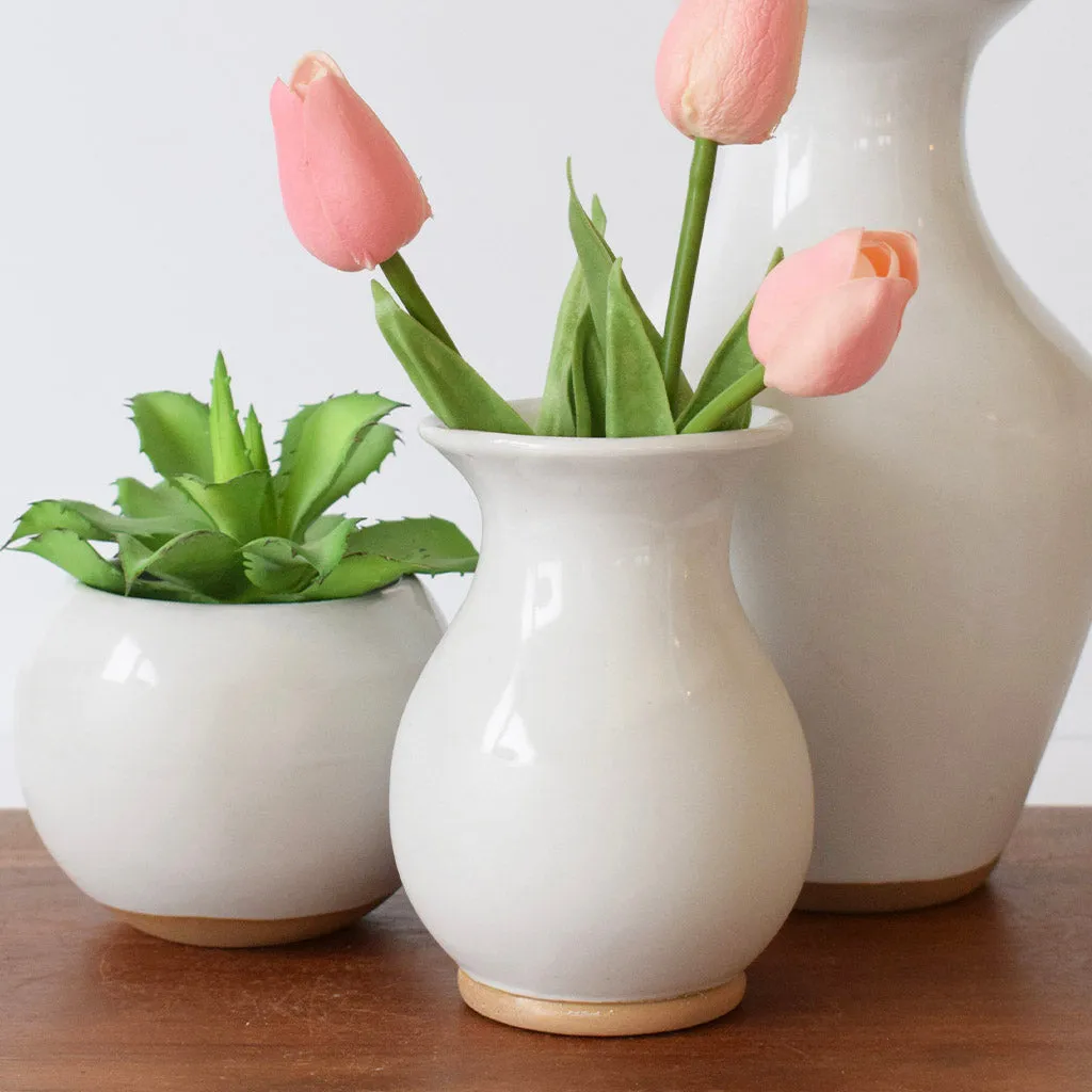 Carnation Vase Simply White
