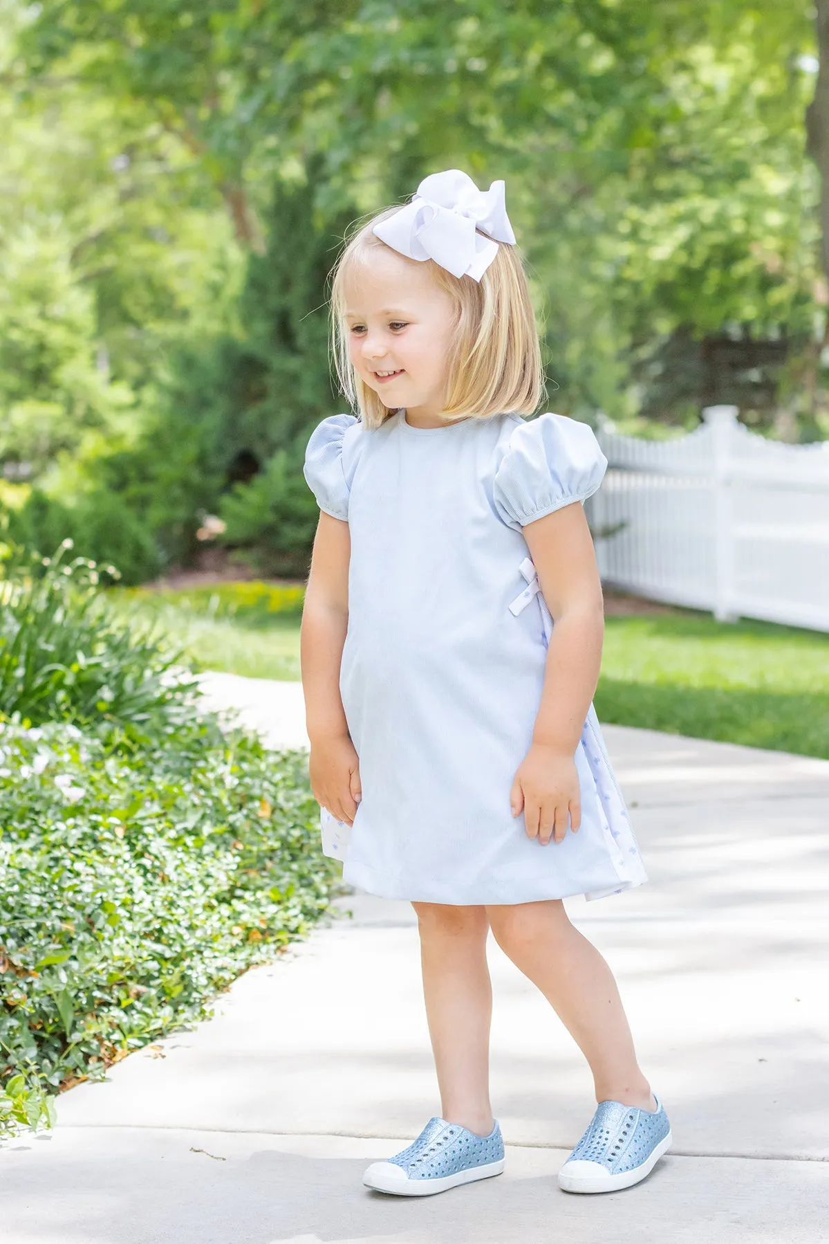 Cece Dress | Light Blue with Bows
