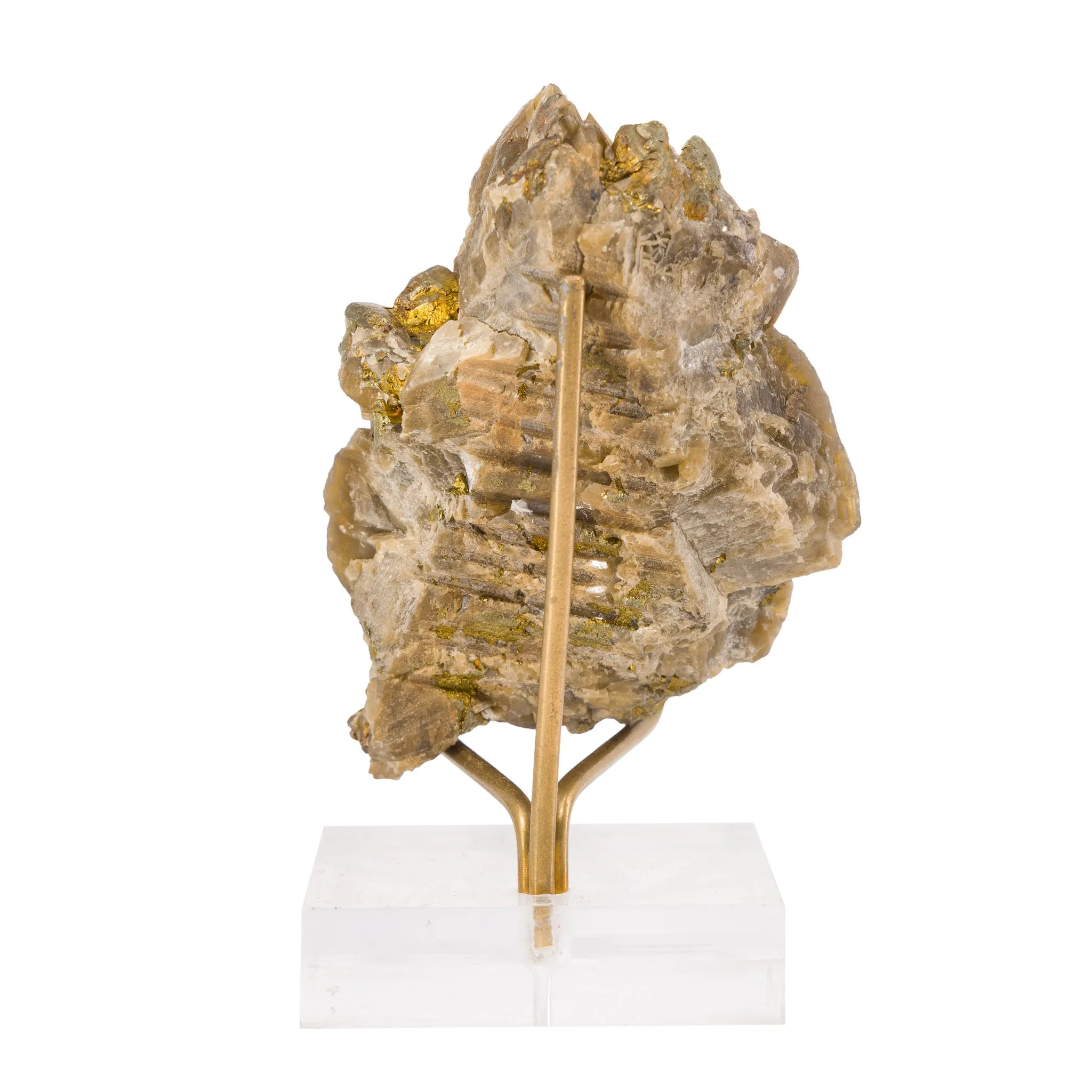 Chalcopyrite & Siderite 2.9 Inch 124.4 Gram Natural Mineral - Guizhou, China