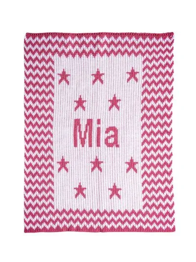 CHEVRON AND STARS STROLLER BLANKET