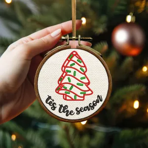 Christmas Tree Embroidered Christmas Ornaments
