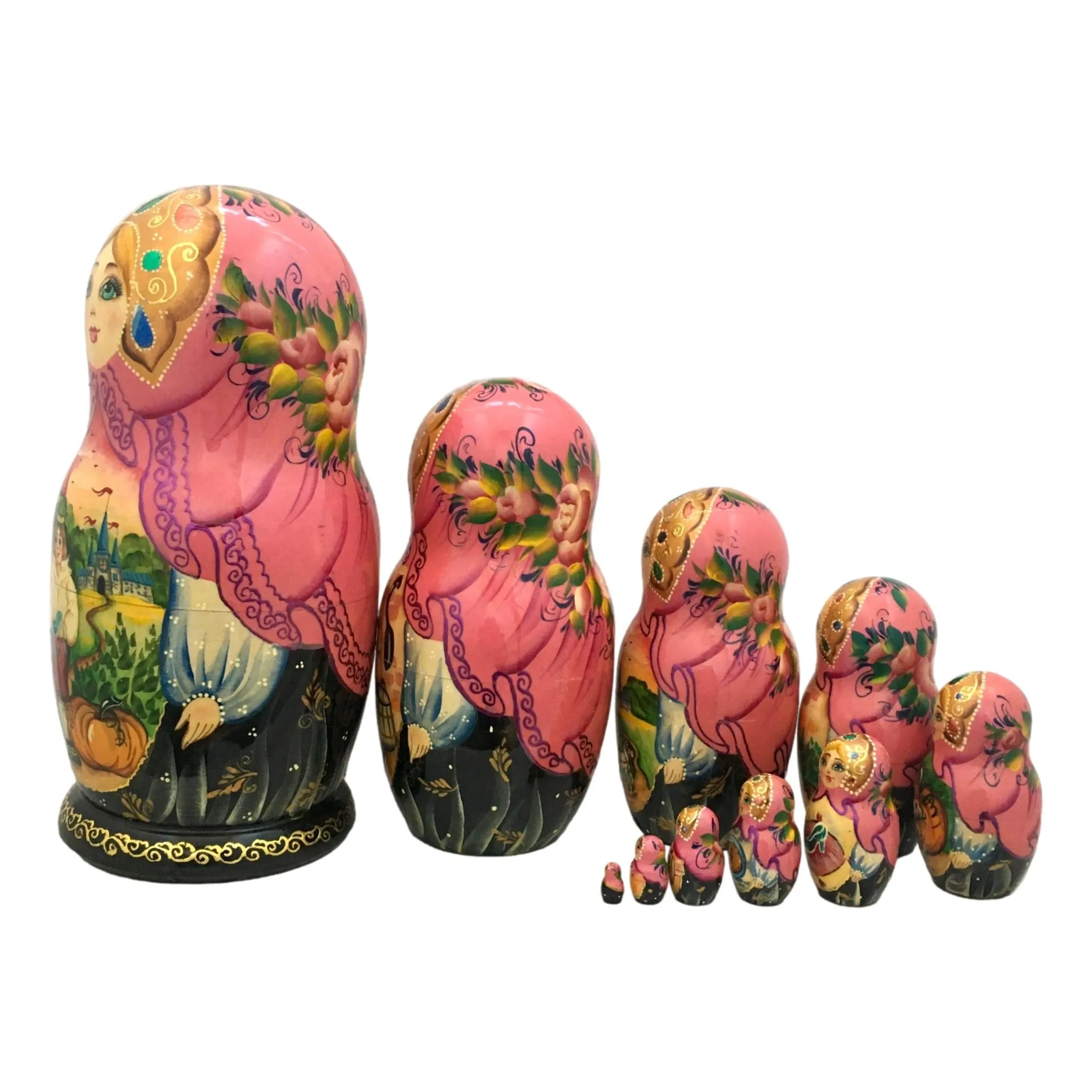 Cinderella 10 Piece Nesting Dolls Russian Fairytale Storyteller for Kids