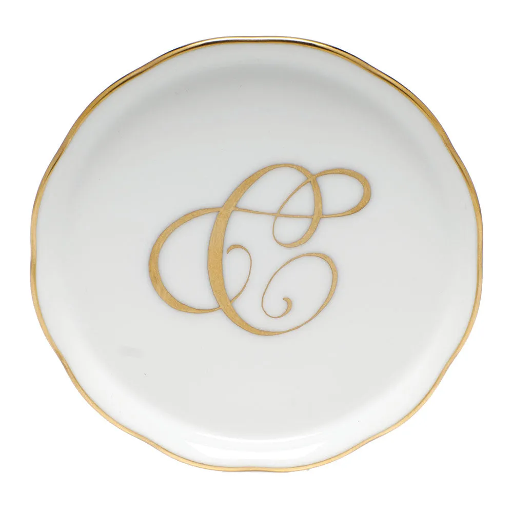 Coaster with Monogram "C"
