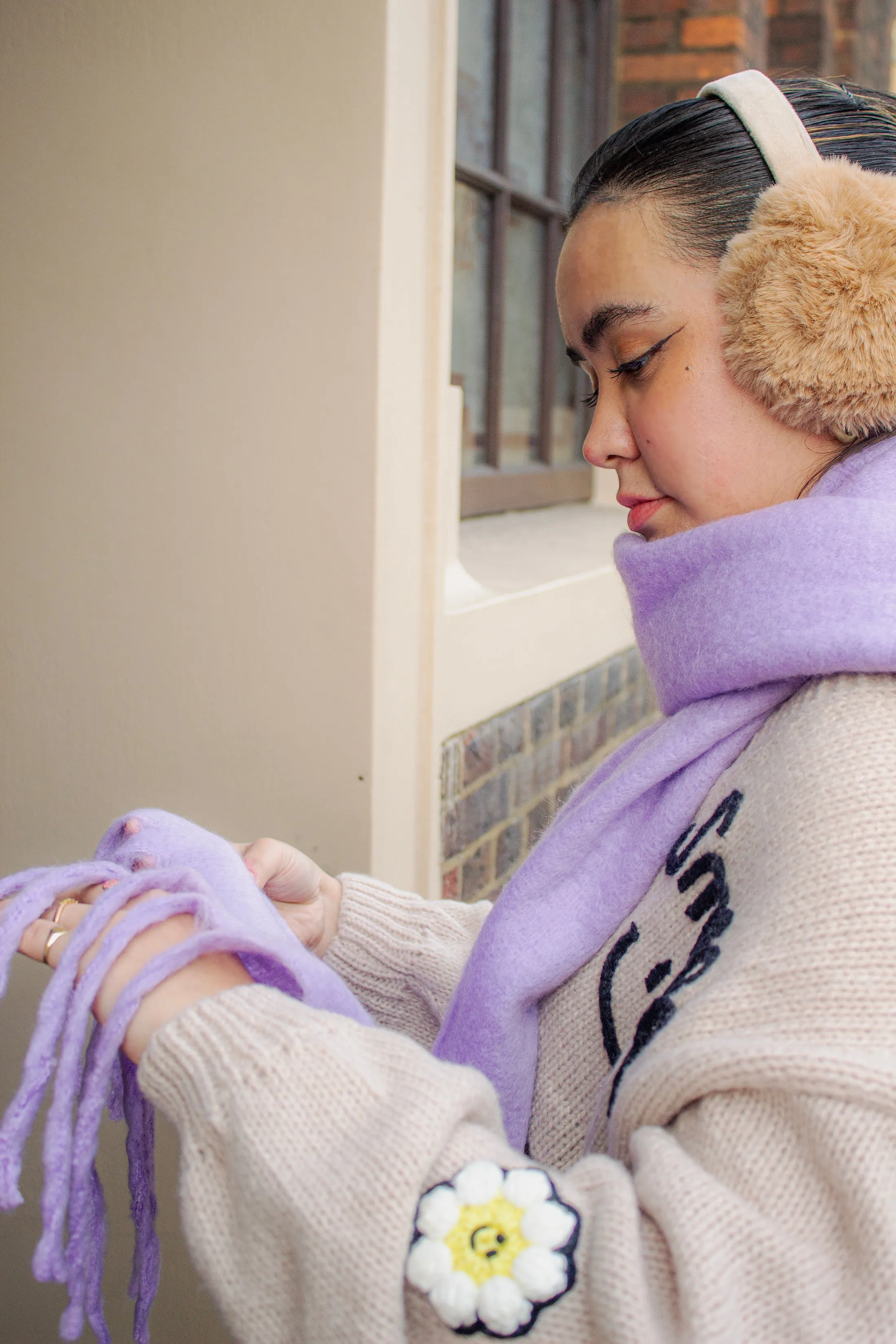 Colour Block Warm Wrap Scarf