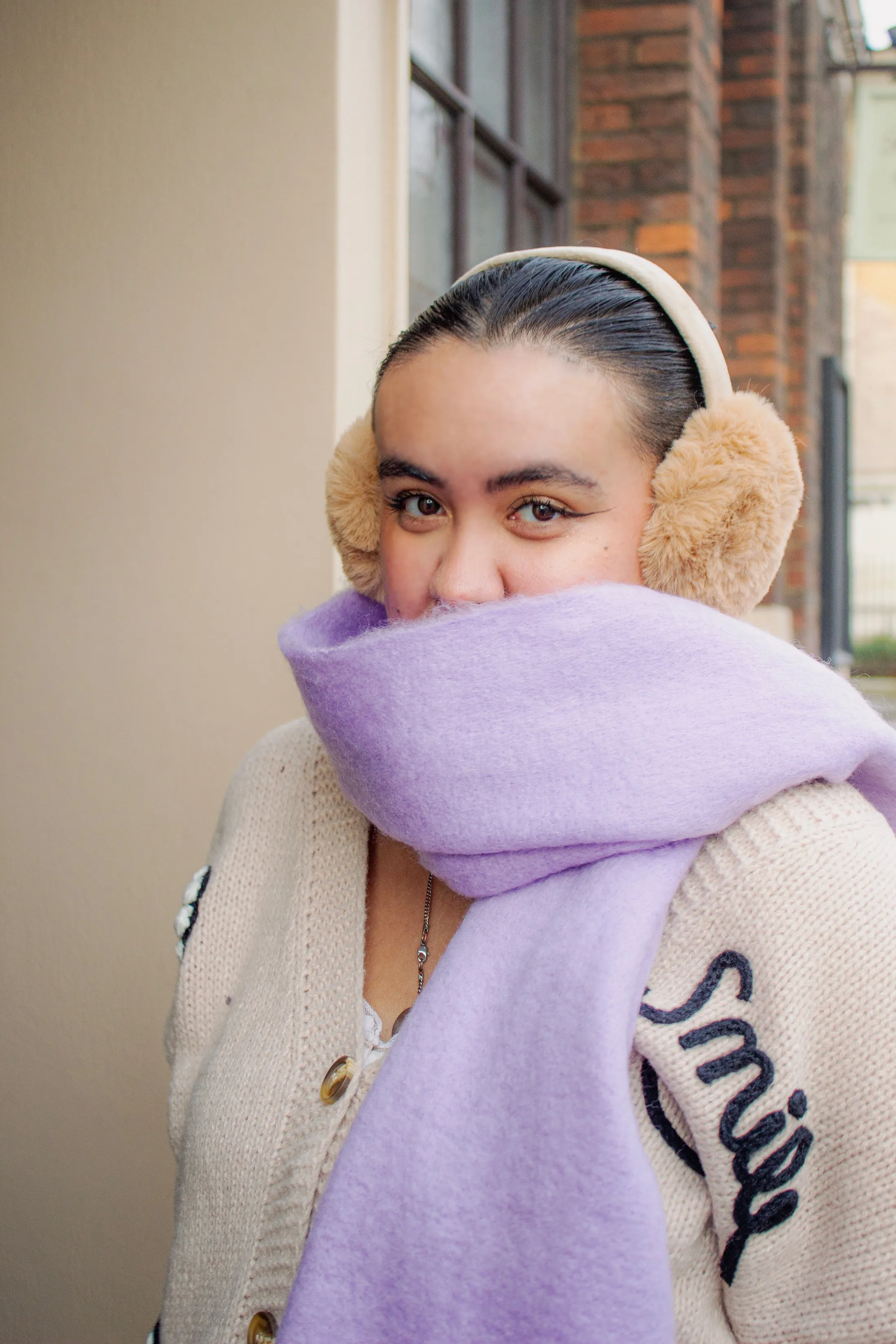 Colour Block Warm Wrap Scarf