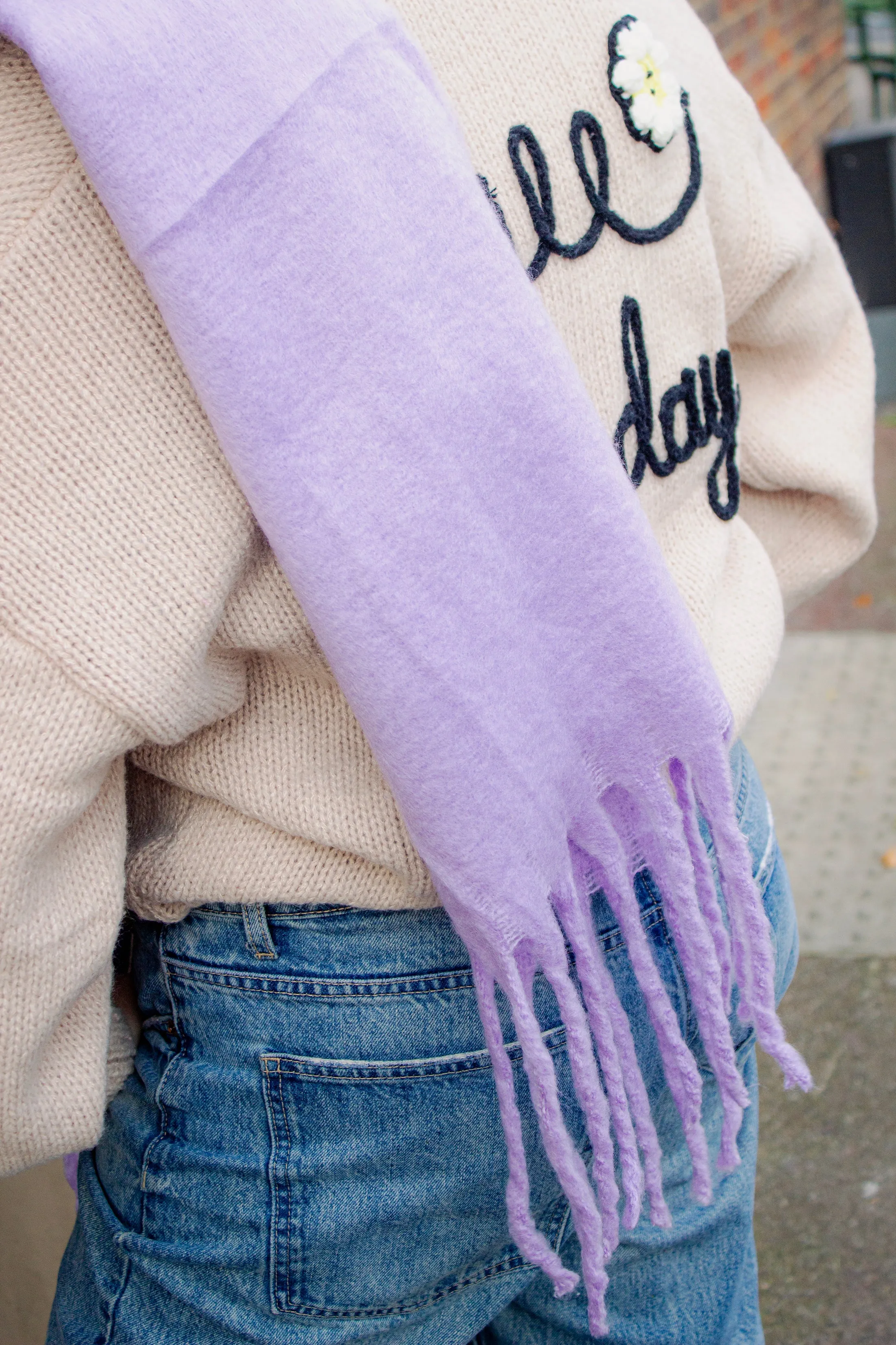 Colour Block Warm Wrap Scarf