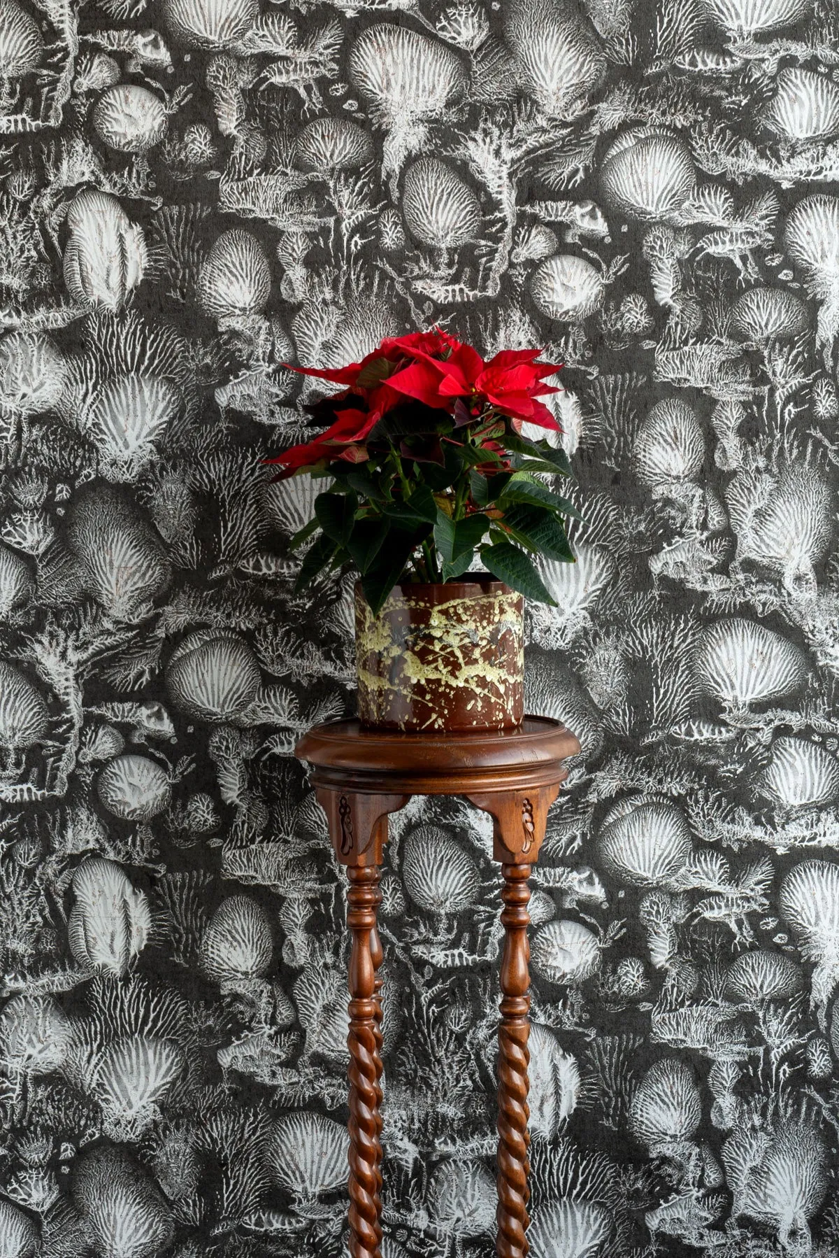 coral blotch cork wallpaper