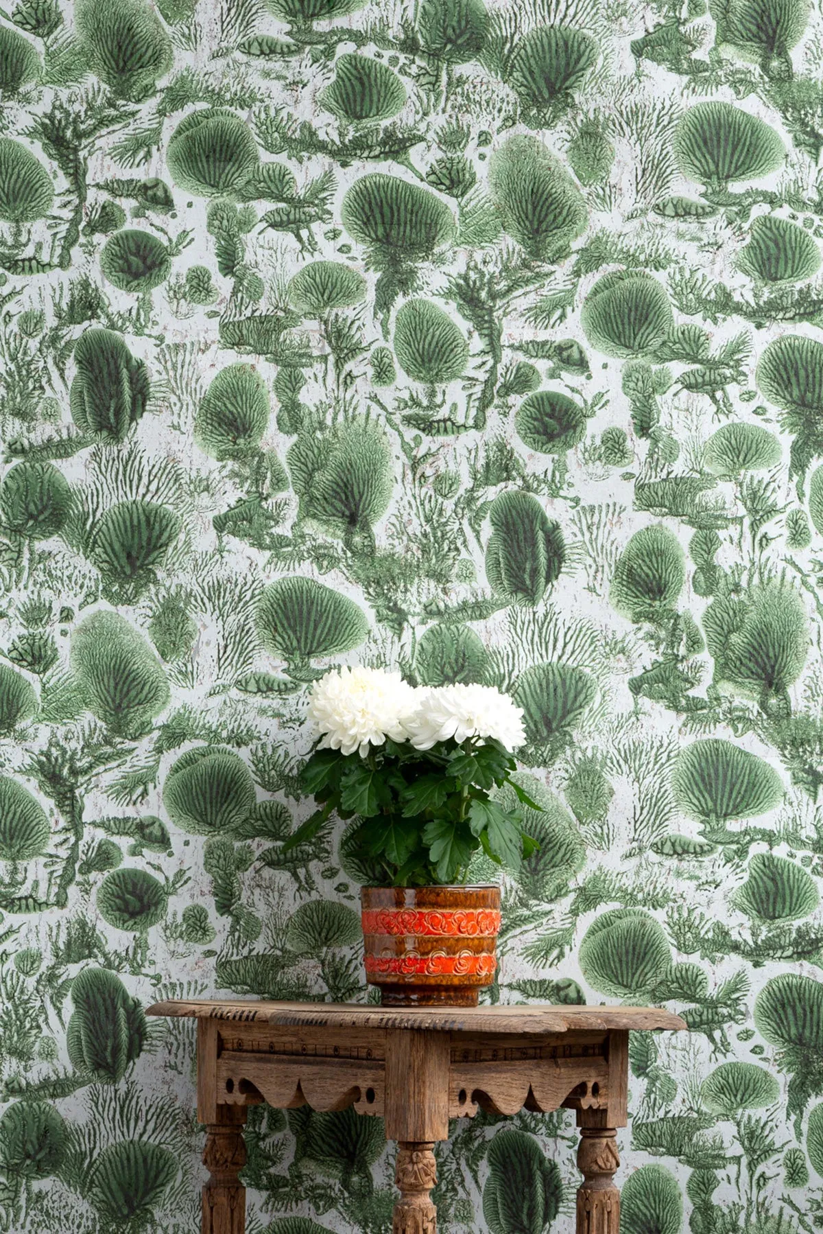 coral blotch cork wallpaper