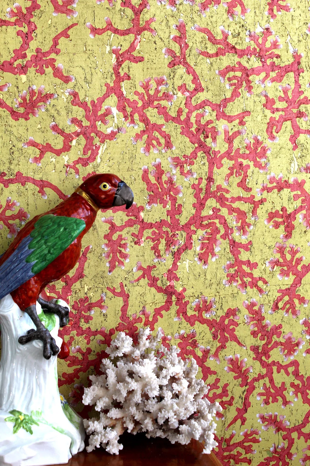 coral cork wallpaper