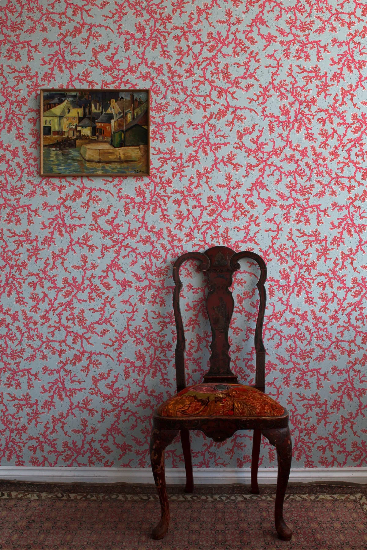 coral cork wallpaper