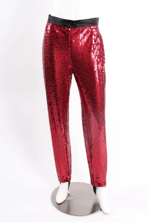 Cranberry Sequin Stirrup Pant