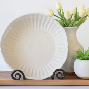Crimped Serving Bowl Simply White