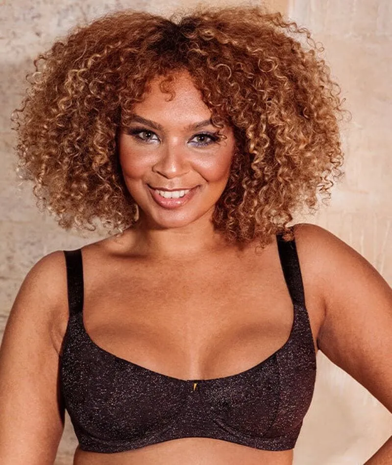 Curvy Kate All Night Scooped Balcony Bra - Black Multi