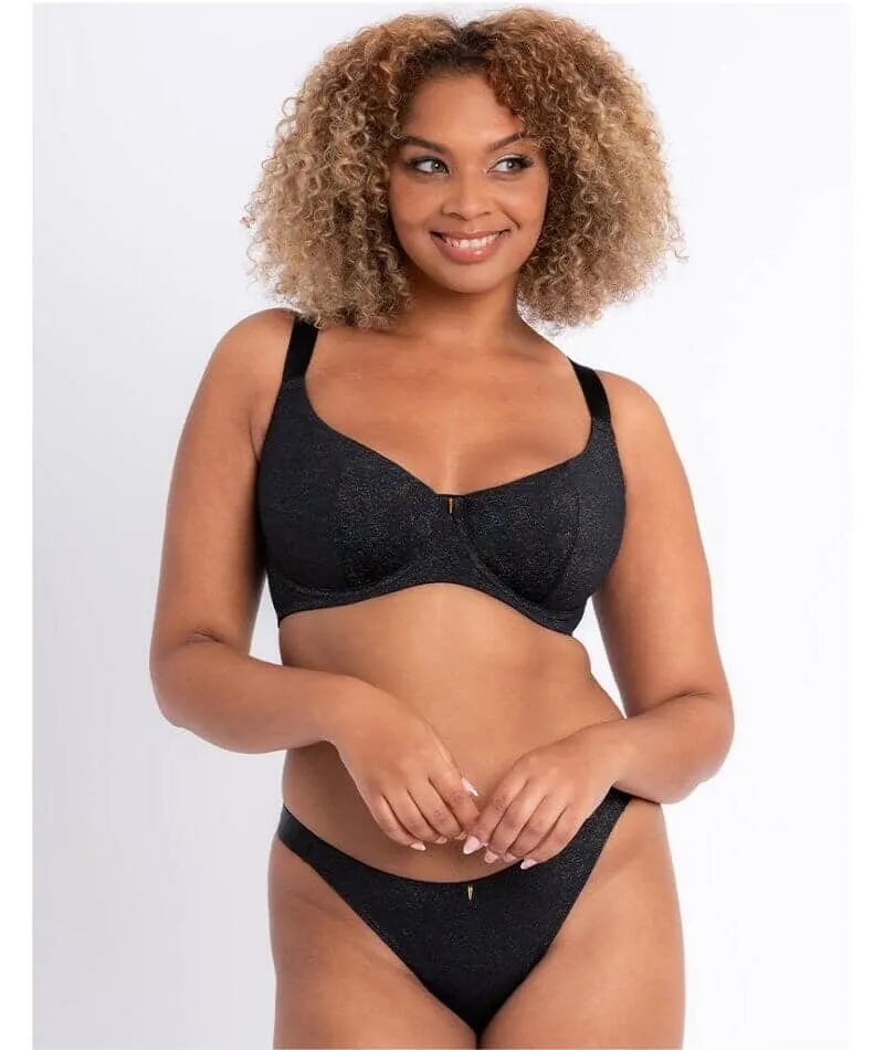 Curvy Kate All Night Scooped Balcony Bra - Black Multi