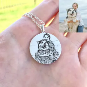 Custom Circle Photo Necklace