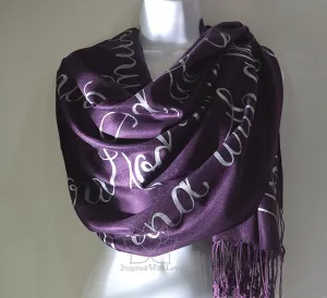 Custom Deuteronomy 6:4 - Hear, O Israel: The Lord our God, the Lord is one Bible Verse Scripture Scarf - Inspired With Love