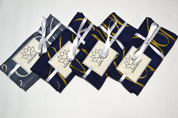 Custom Hand-painted Script Navy Pocket Square - Made to Order