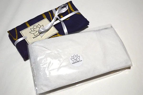 Custom Hand-painted Script Navy Pocket Square - Made to Order