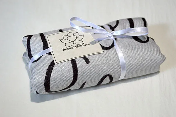 Custom Hand-painted Script Silver Scarf (Viscose/Acrylic blend) - Made to Order