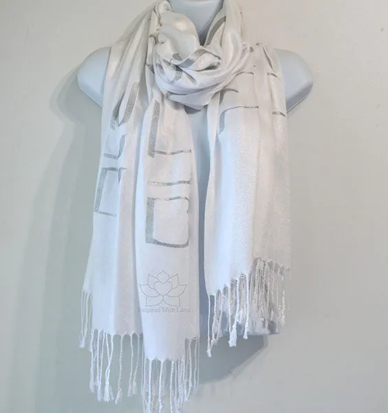 Custom Handpainted Tov L’Hashem Lakol Verachamav Al Kol Maasav Shawl טוב ד׳ לכל ורחמיו על כל מעשיו Tallit Bible Scripture Script Message Scarf