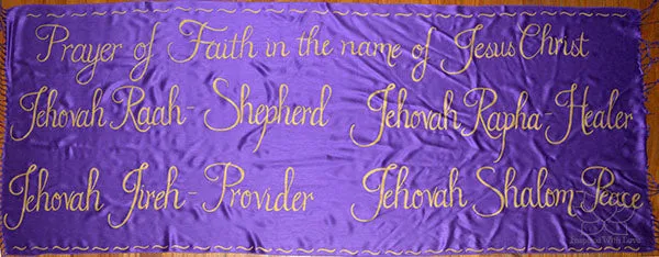 Custom Jehovah Names of God Spiritual Prayer shawl - Inspired With Love