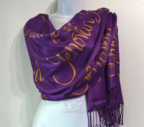 Custom Jehovah Names of God Spiritual Prayer shawl - Inspired With Love