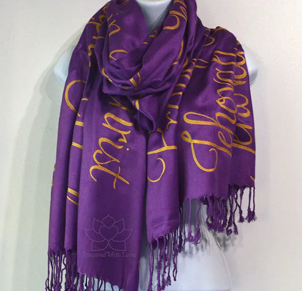 Custom Jehovah Names of God Spiritual Prayer shawl - Inspired With Love