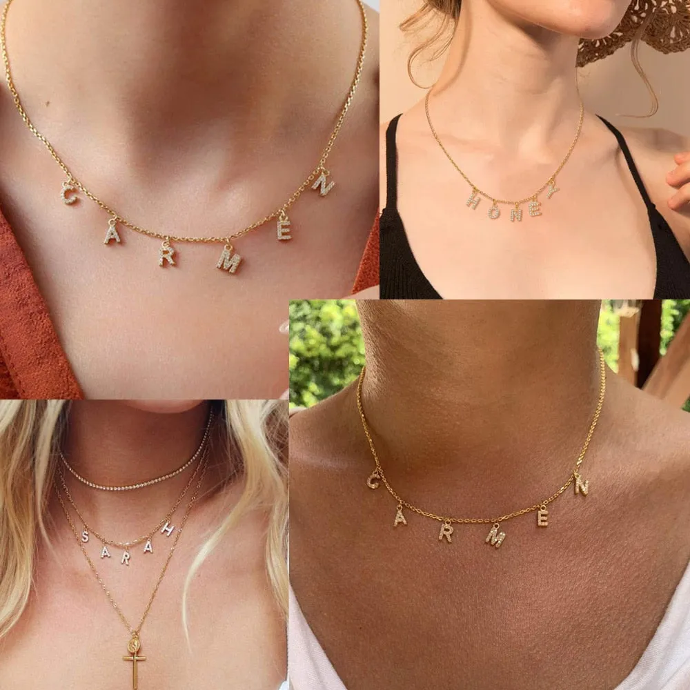 Custom Name Charm Necklace