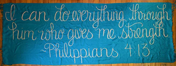 Custom Philippians 4:13 I Can Do Everything Through Him Who Gives Me Strength shawl - Inspired With Love