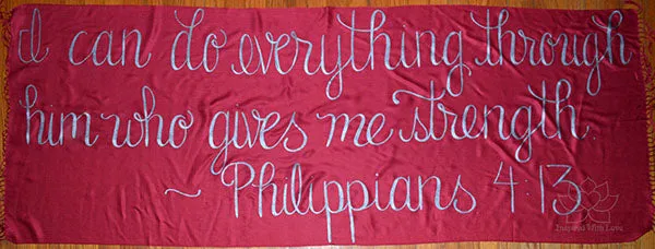 Custom Philippians 4:13 I Can Do Everything Through Him Who Gives Me Strength shawl - Inspired With Love