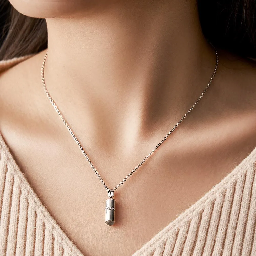 Custom Projection Custom Pill Necklace