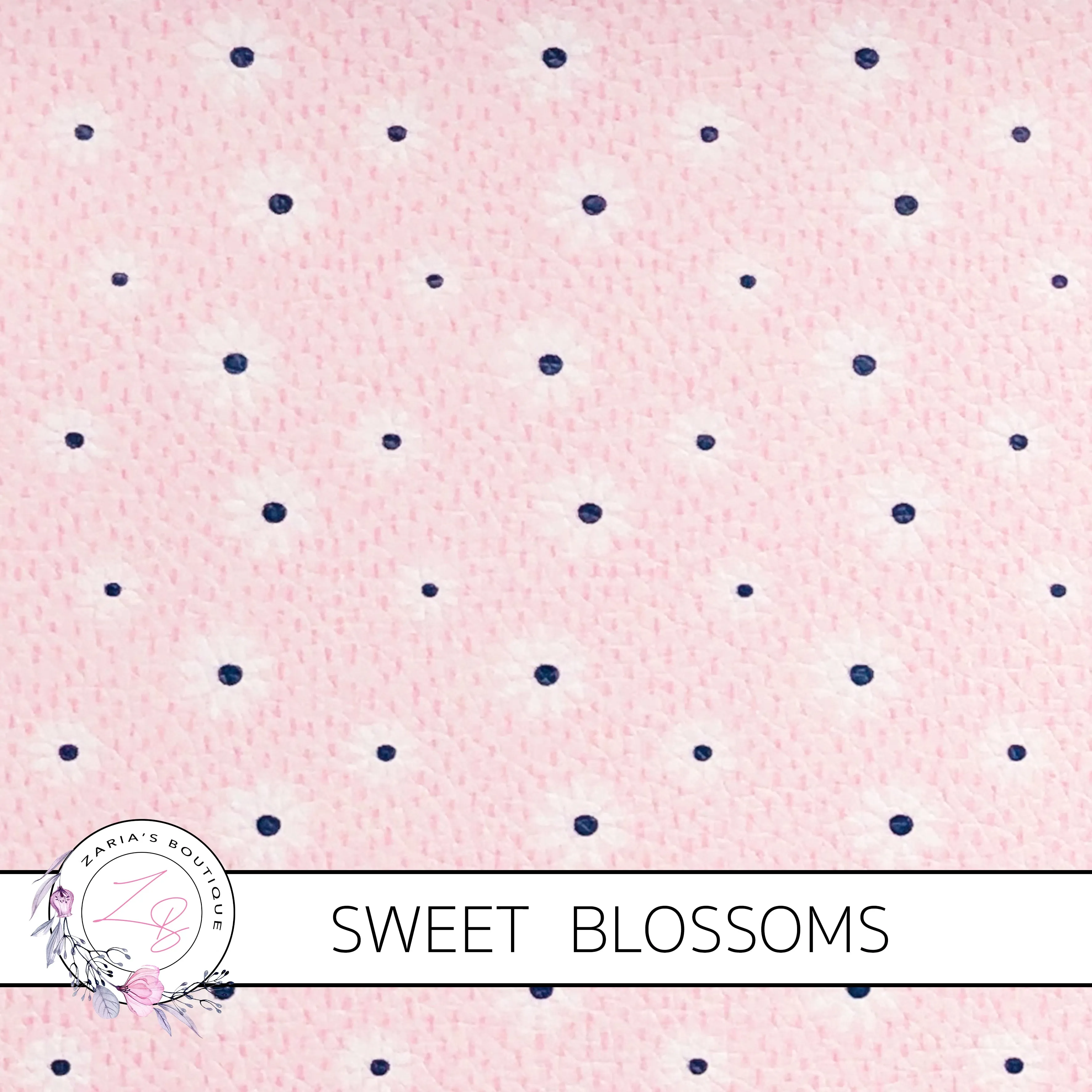 CUSTOM Sweet Blossoms ~ Faux Leather  ~ 1mm
