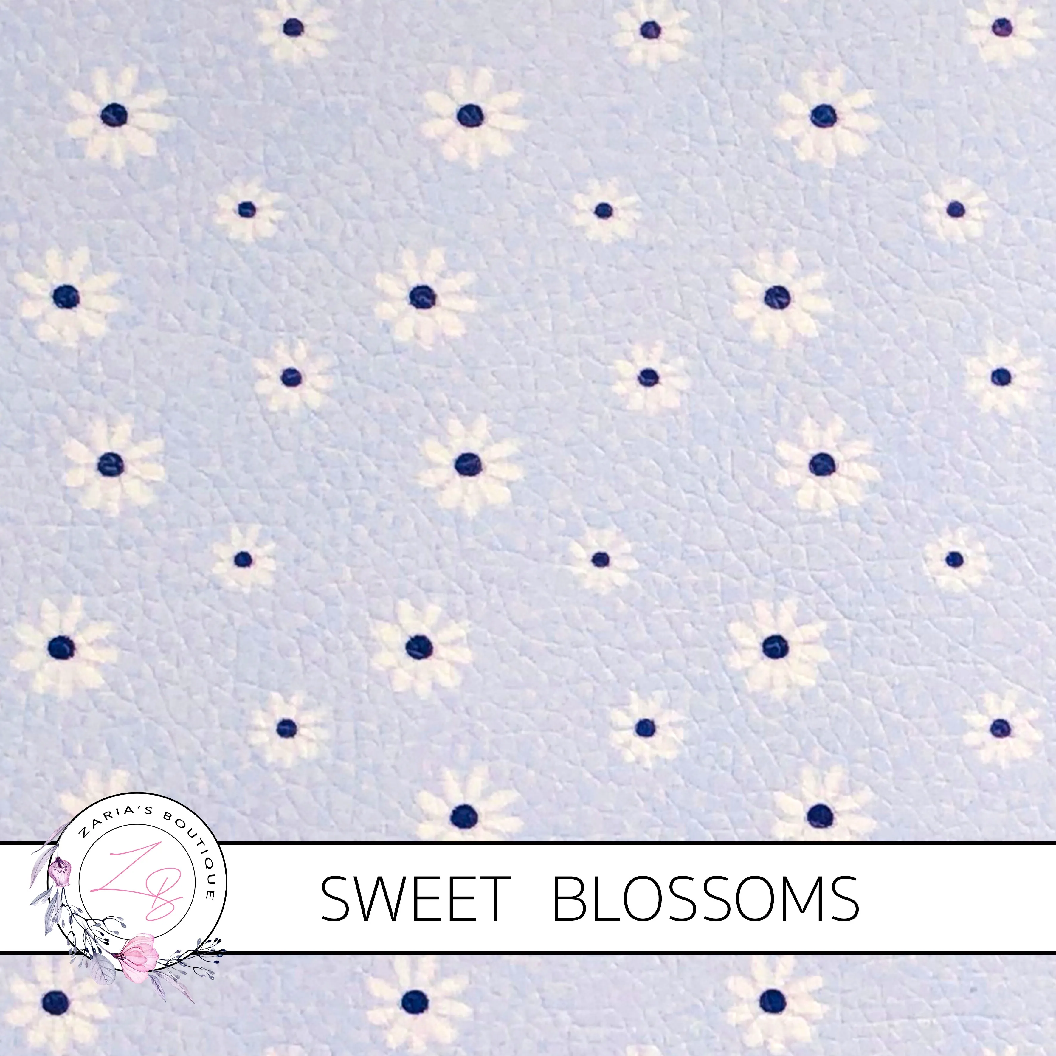 CUSTOM Sweet Blossoms ~ Faux Leather  ~ 1mm