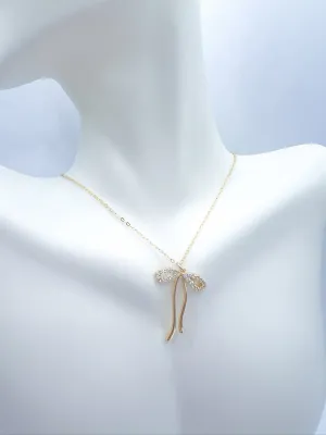 CZ Bow Necklace