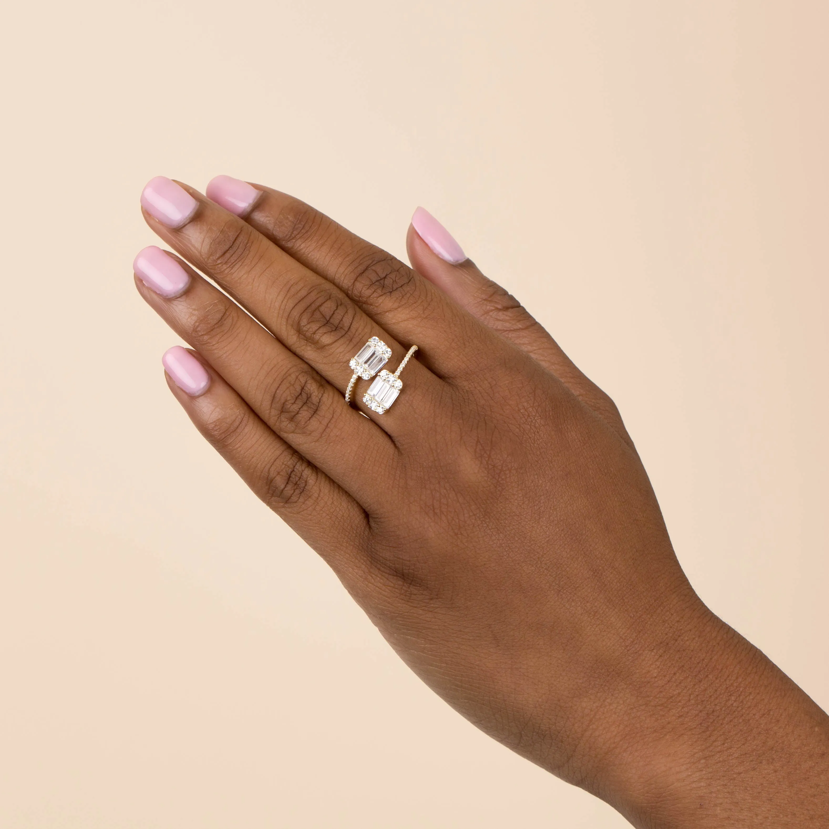 Dainty Baguette Wrap Ring