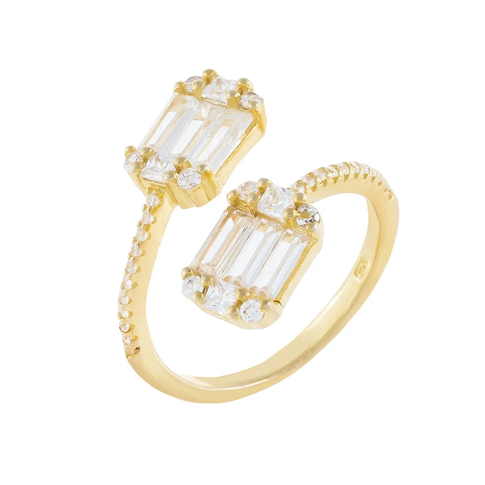 Dainty Baguette Wrap Ring