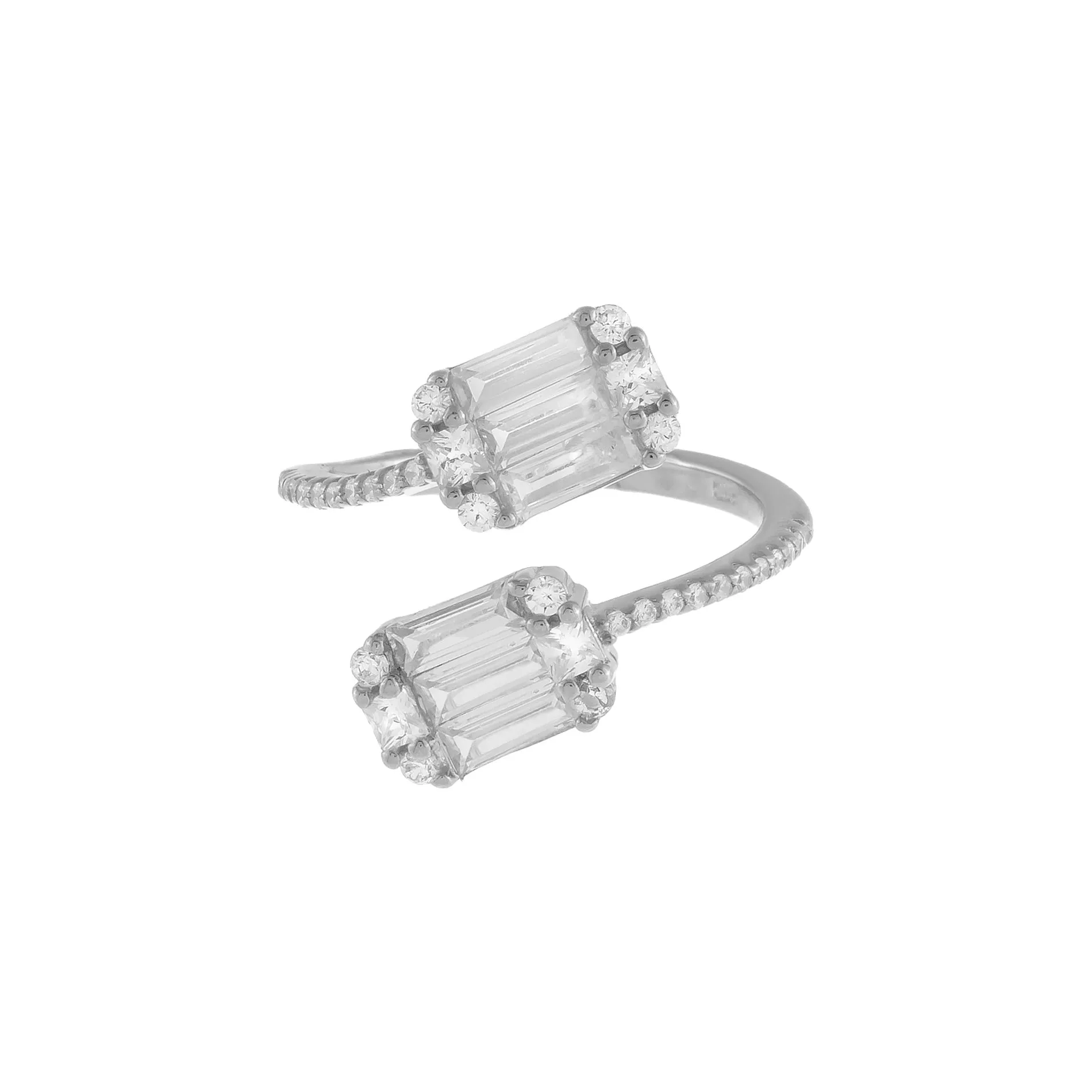 Dainty Baguette Wrap Ring