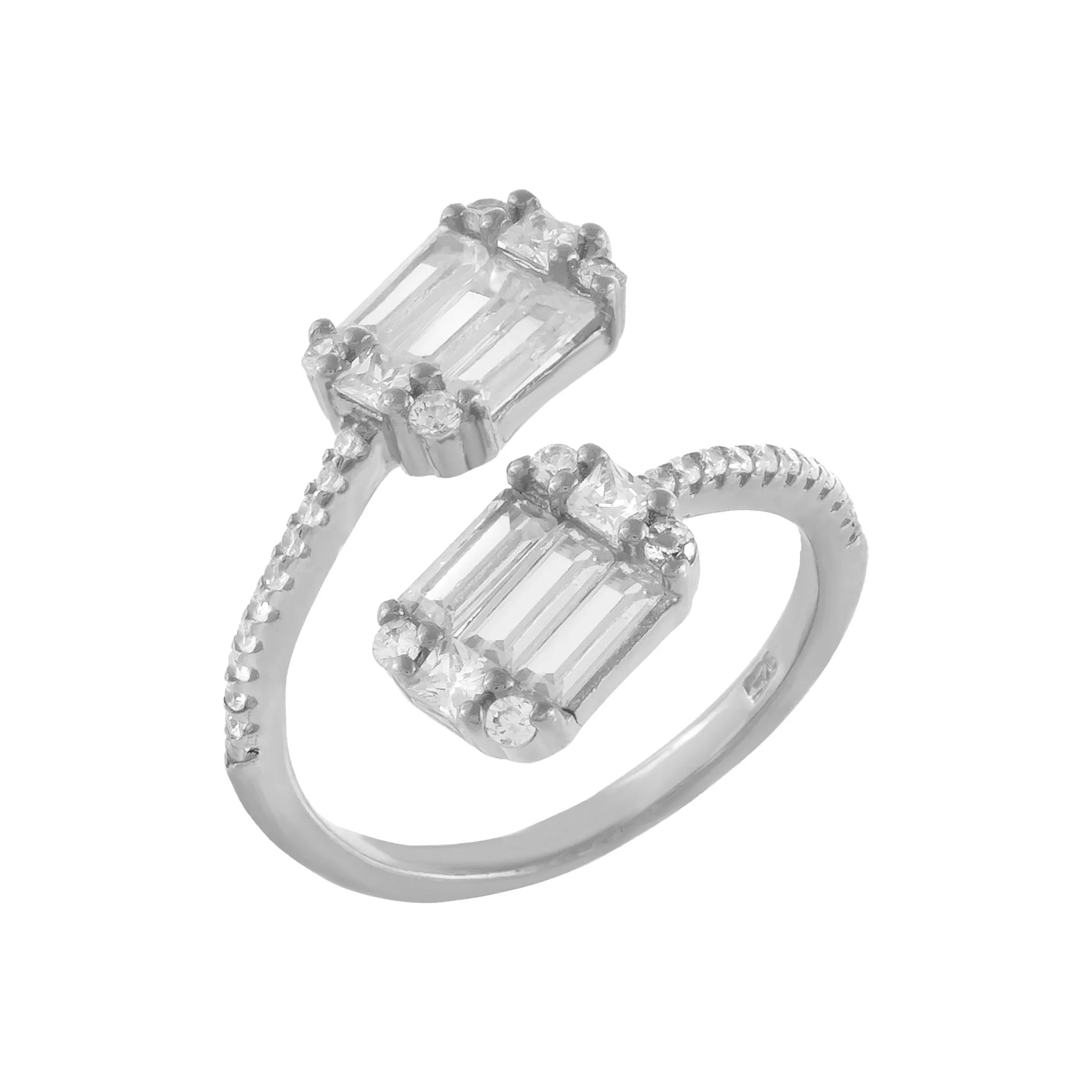 Dainty Baguette Wrap Ring