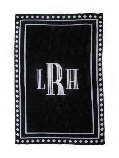 DEBONAIR MONOGRAM STROLLER BLANKET