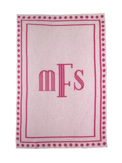 DEBONAIR MONOGRAM STROLLER BLANKET