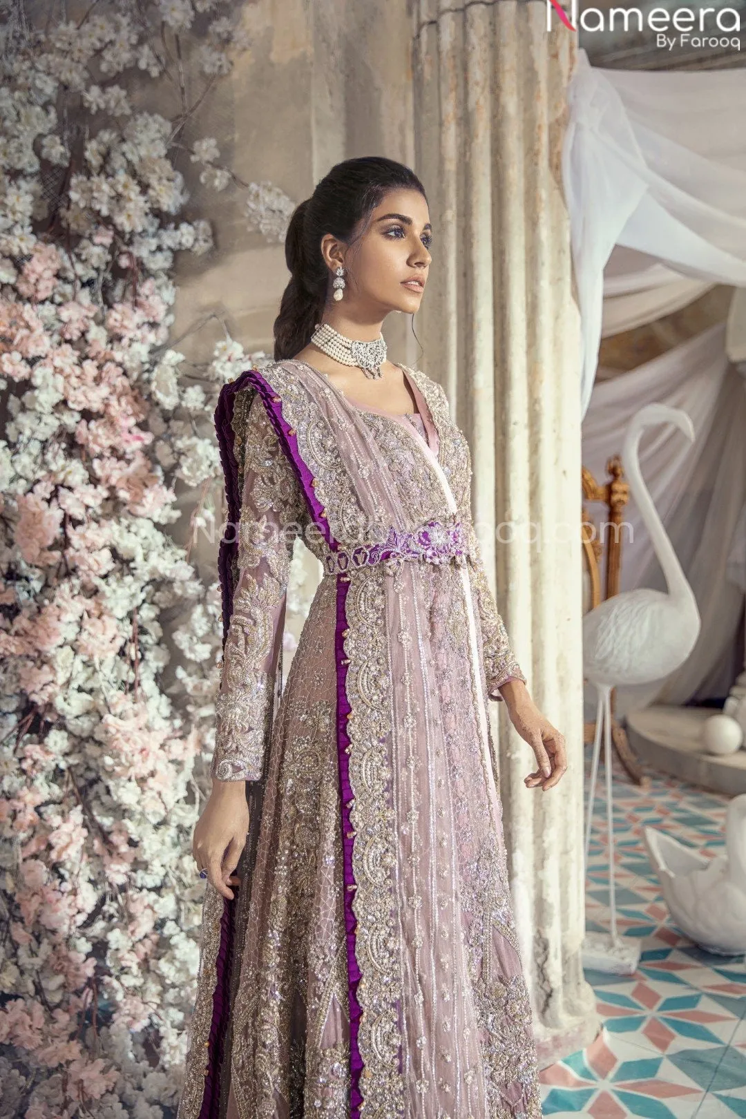 Designer Embroidered Net Lehenga for Wedding #BN891
