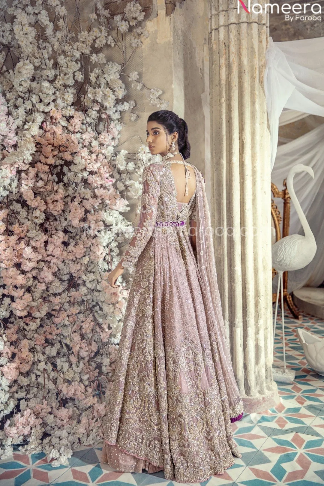 Designer Embroidered Net Lehenga for Wedding #BN891