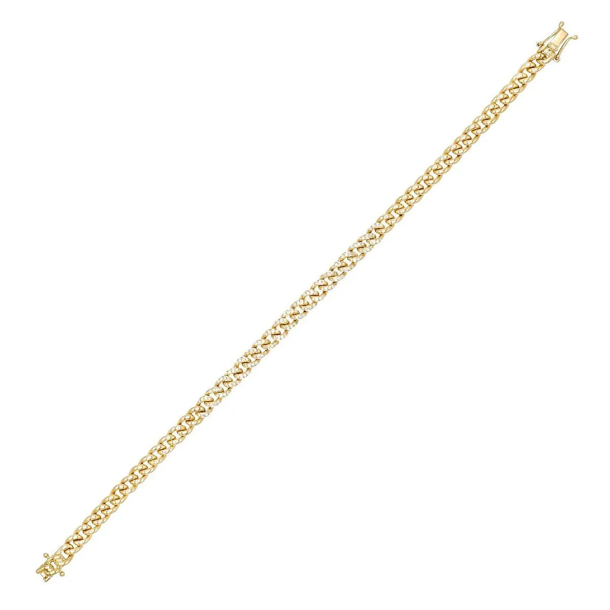 Diamond Cuban Chain Bracelet 14K