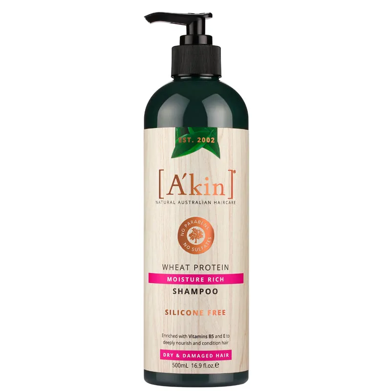 DISCONTINUED A'kin Wheat Protein Moisture Rich Shampoo (for Dry & Damaged Hair)