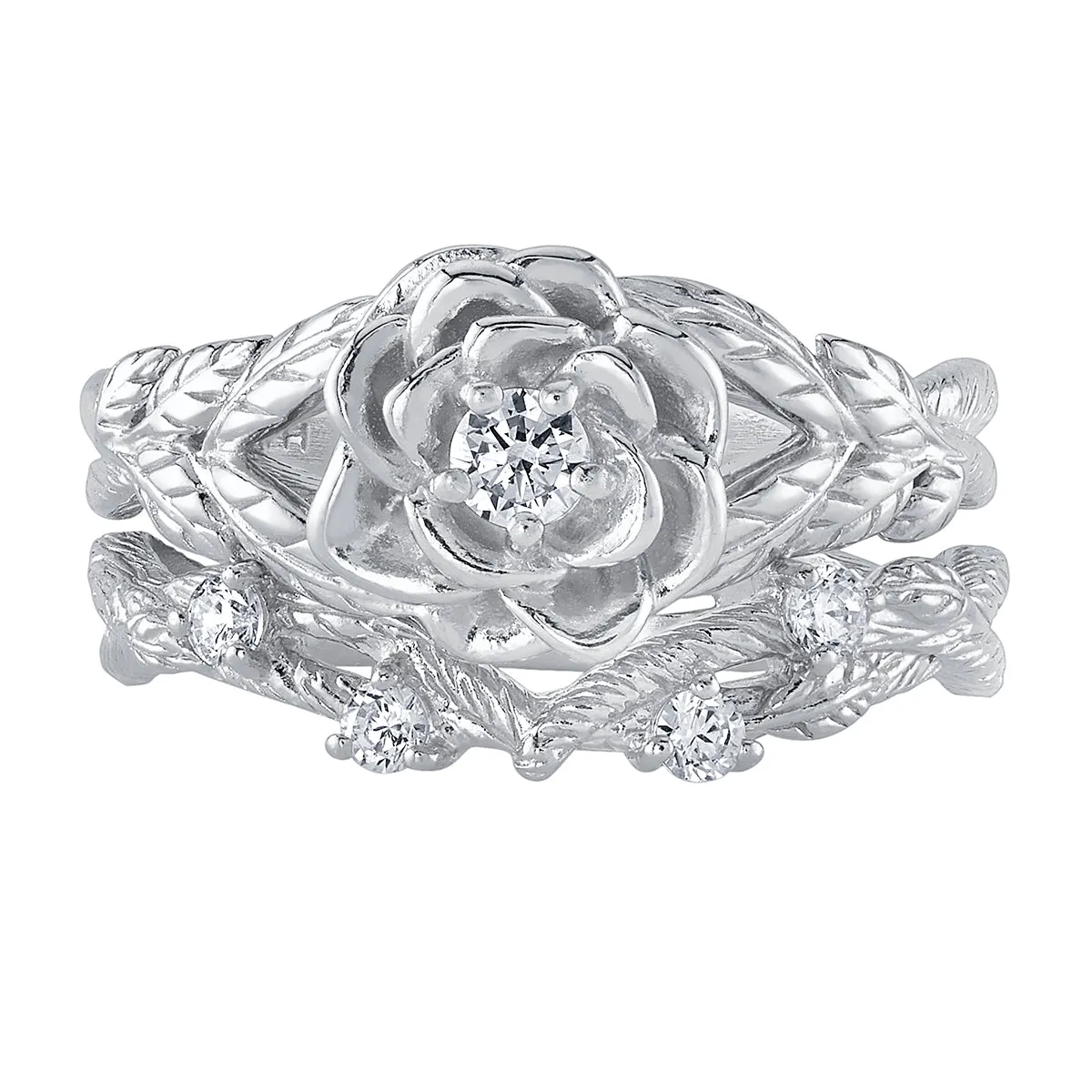 Disney X RockLove DISNEY BEAUTY AND THE BEAST Belle Rose Stacker Rings