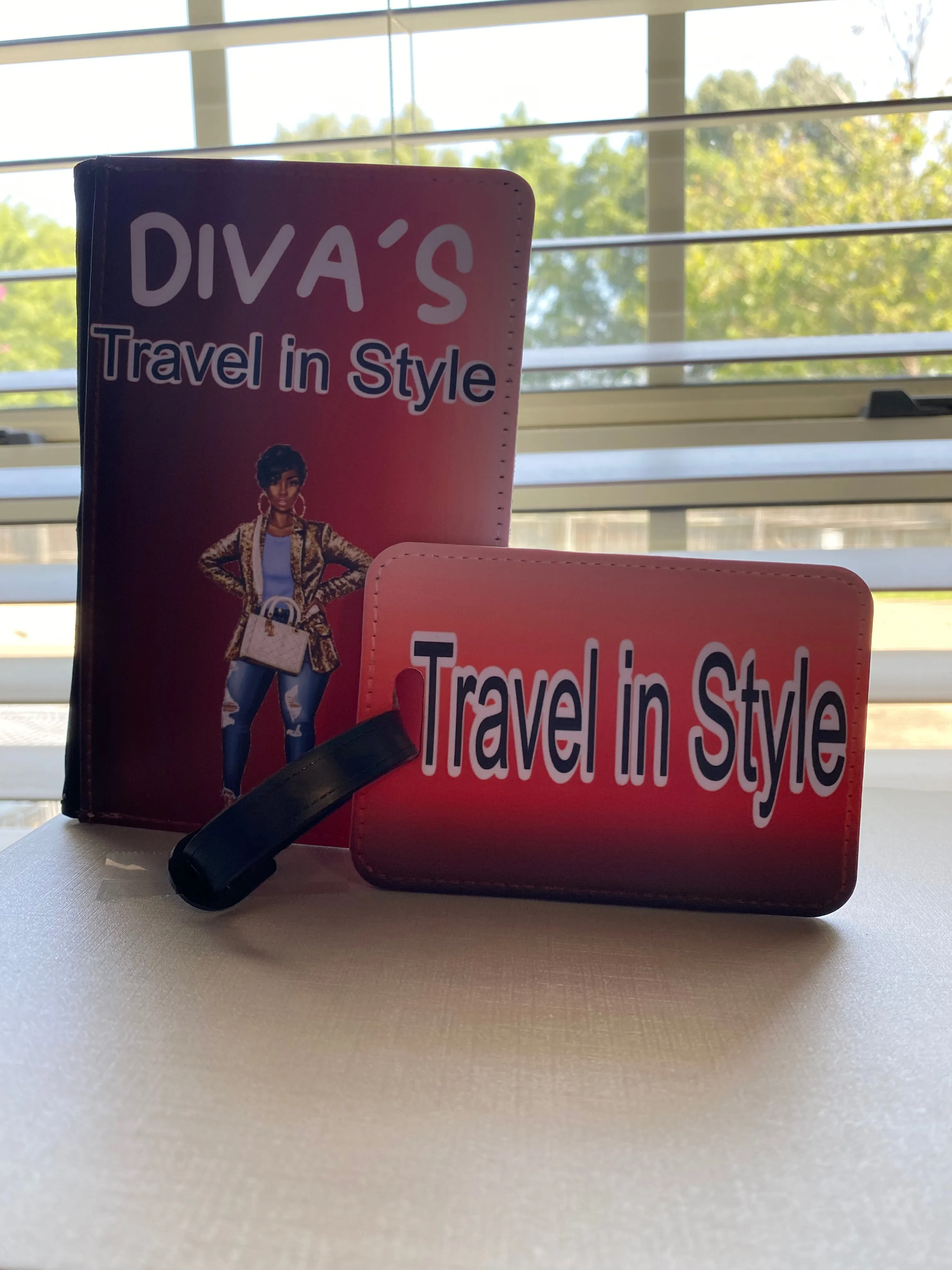 DIVA'S Travel in Style - Personalized Passport Cover And Luggage Tag - $25 a set